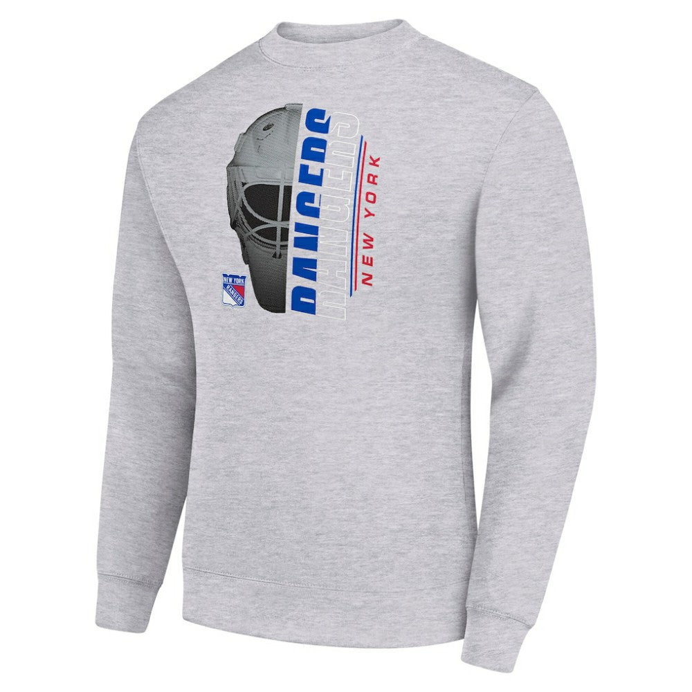 New York Rangers Starter  Half Helmet Team Logo Pullover Sweatshirt -  NHL Sweatshirts