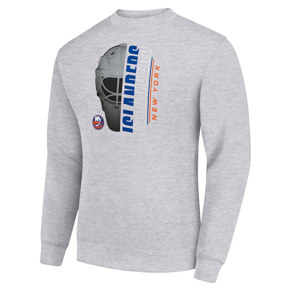 New York Islanders Starter  Half Helmet Team Logo Pullover Sweatshirt -  NHL Sweatshirts