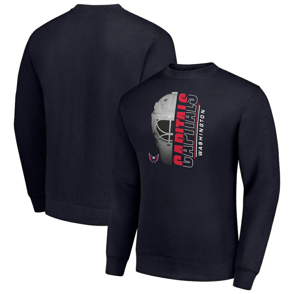 Washington Capitals Starter  Half Helmet Team Logo Pullover Sweatshirt -  NHL Sweatshirts