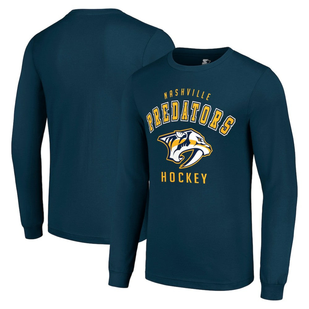 Nashville Predators Starter Logo Long Sleeve T-Shirt -  NHL T-shirts