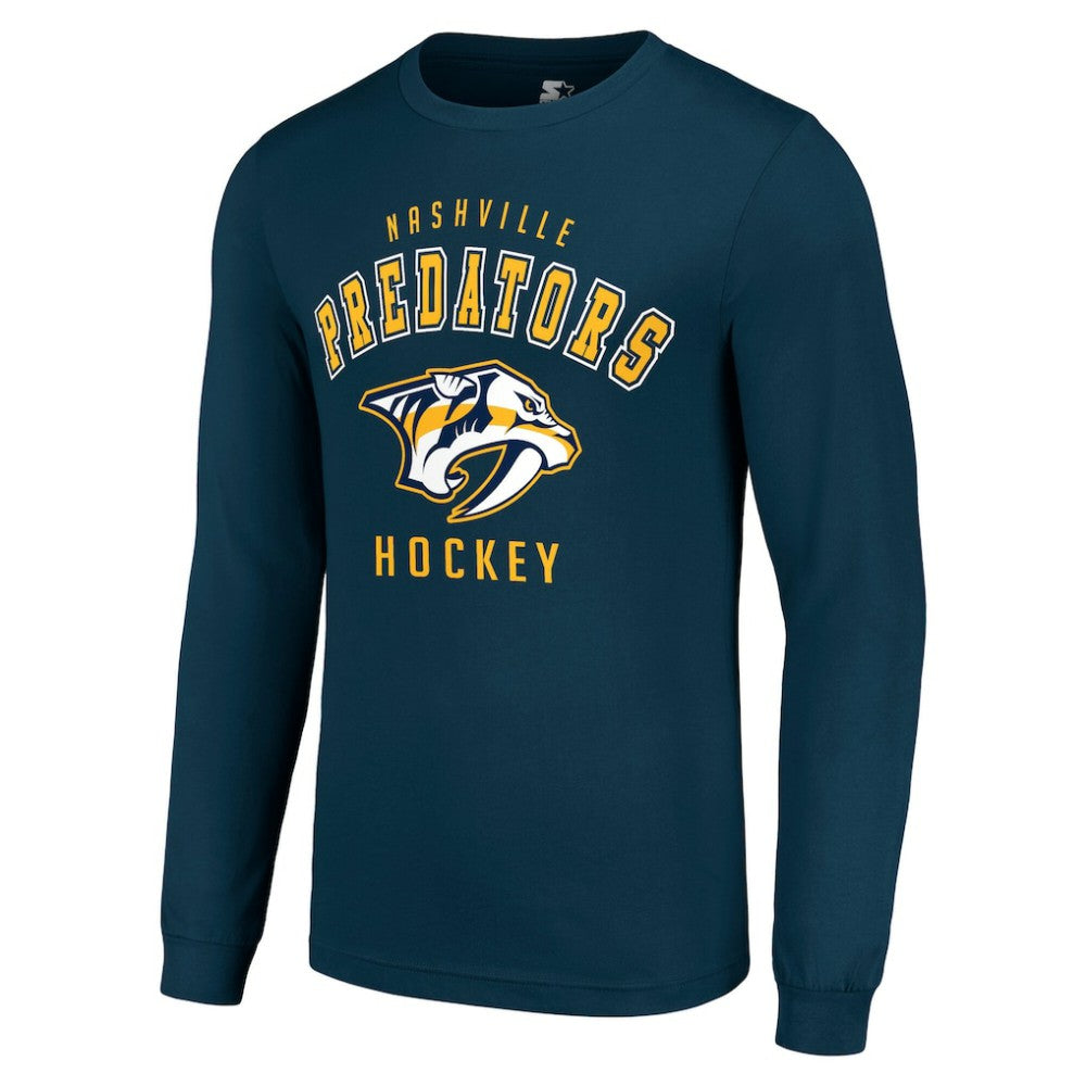 Nashville Predators Starter Logo Long Sleeve T-Shirt -  NHL T-shirts