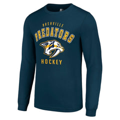 Nashville Predators Starter Logo Long Sleeve T-Shirt -  NHL T-shirts