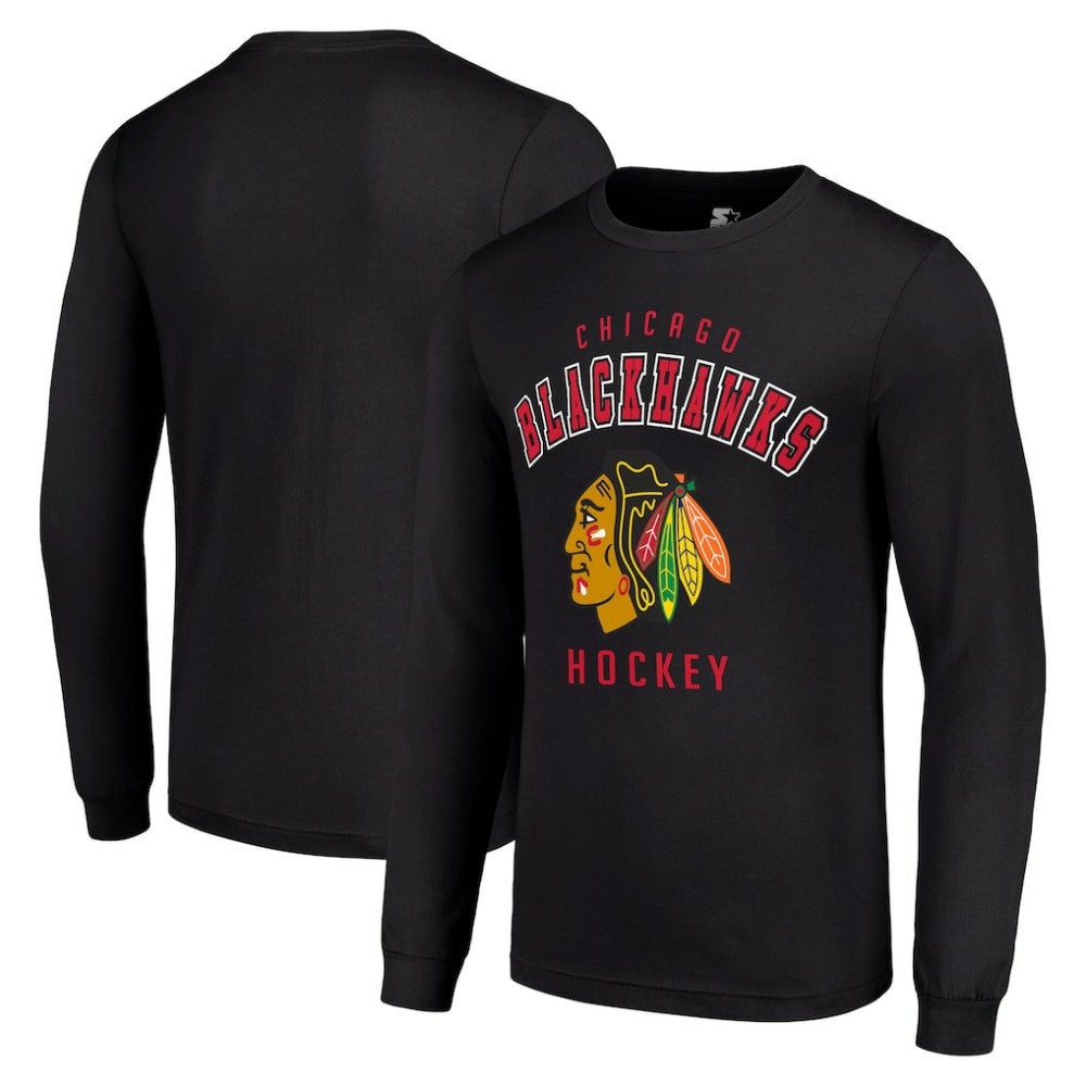 Chicago Blackhawks Starter Logo Long Sleeve T-Shirt -  NHL T-shirts