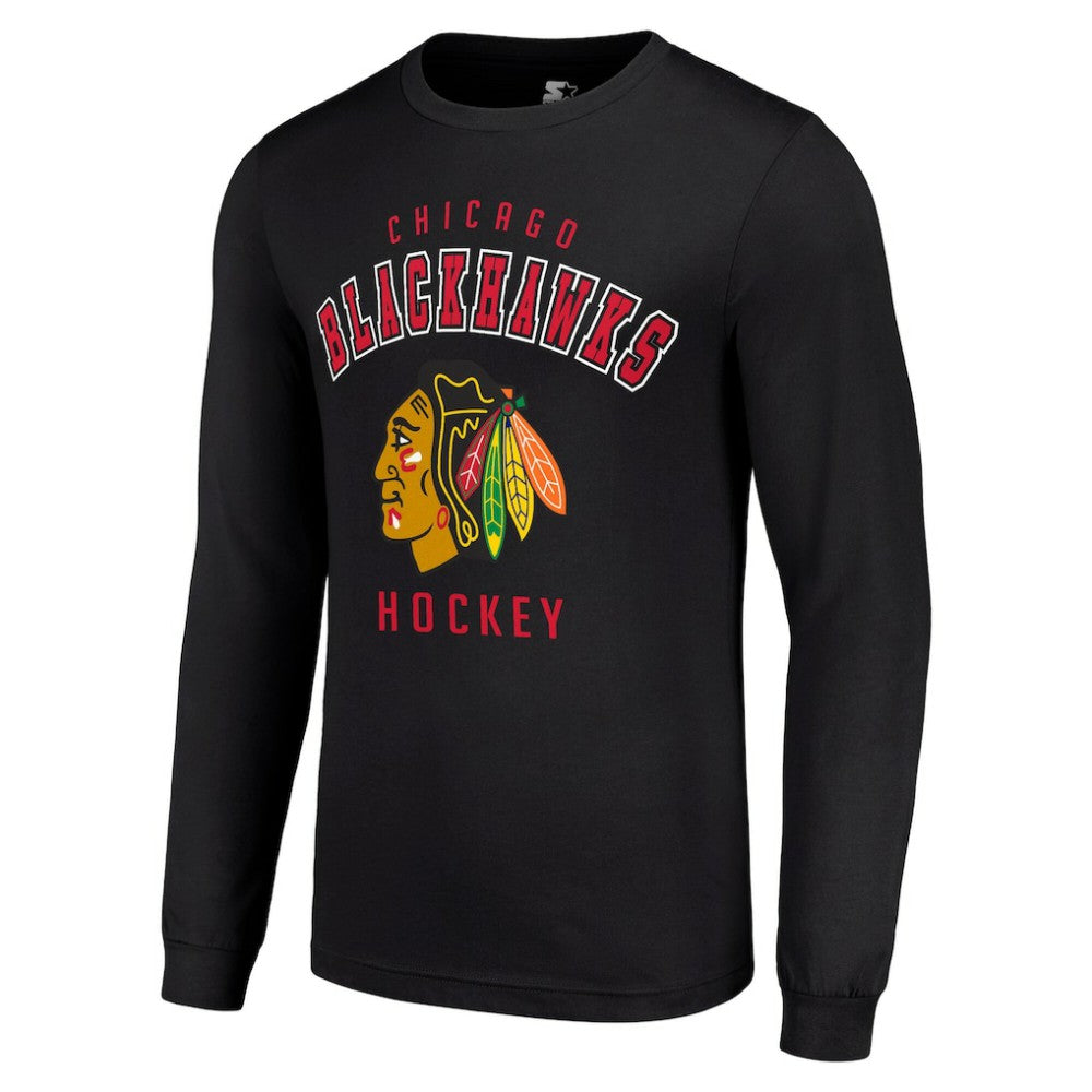 Chicago Blackhawks Starter Logo Long Sleeve T-Shirt -  NHL T-shirts