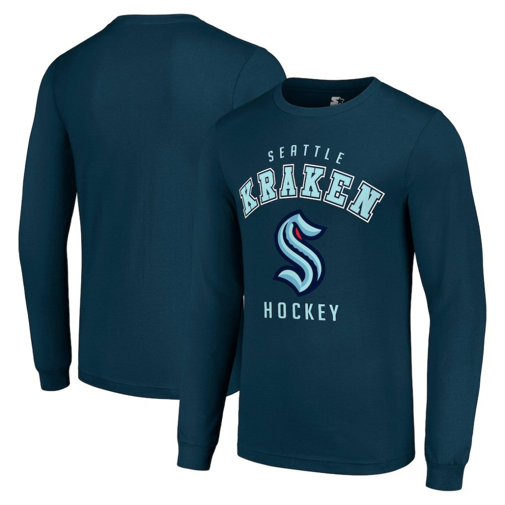 Seattle Kraken Starter Logo Long Sleeve T-Shirt -  NHL T-shirts