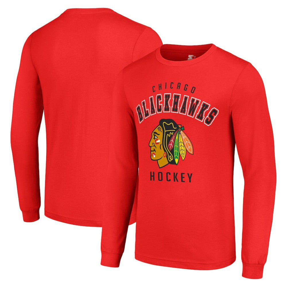 Chicago Blackhawks Starter Logo Long Sleeve T-Shirt -  NHL T-shirts
