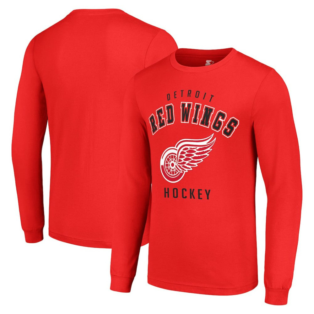 Detroit Red Wings Starter Logo Long Sleeve T-Shirt -  NHL T-shirts