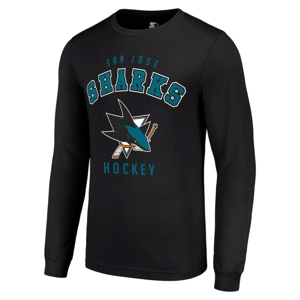 San Jose Sharks Starter Logo Long Sleeve T-Shirt -  NHL T-shirts