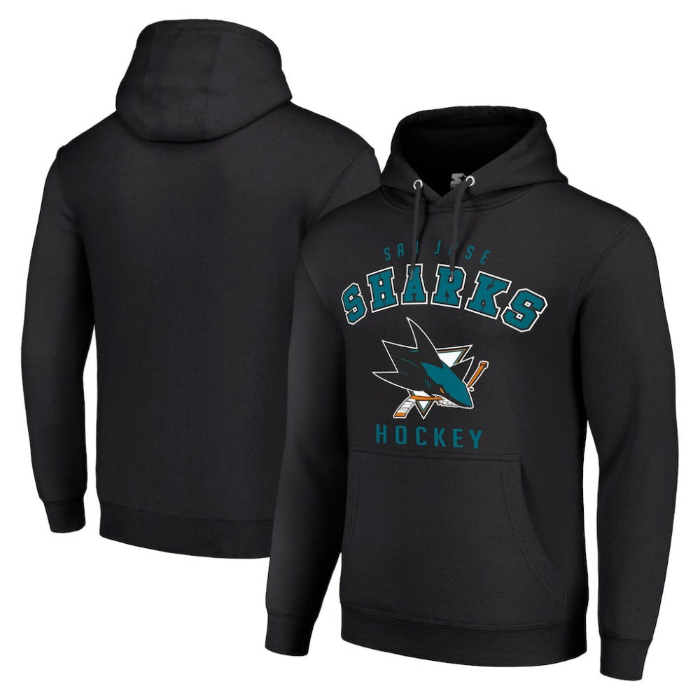 San Jose Sharks Starter Logo Pullover Hoodie -  NHL Hoodies