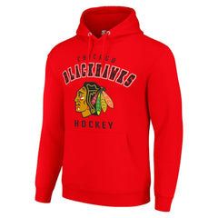 Chicago Blackhawks Starter Logo Pullover Hoodie -  NHL Hoodies