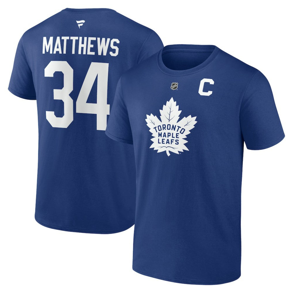 Auston Matthews Toronto Maple Leafs Fanatics Authentic Stack Name & Number T-Shirt -  NHL T-shirts