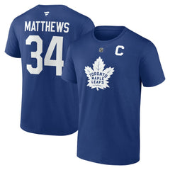 Auston Matthews Toronto Maple Leafs Fanatics Authentic Stack Name & Number T-Shirt -  NHL T-shirts