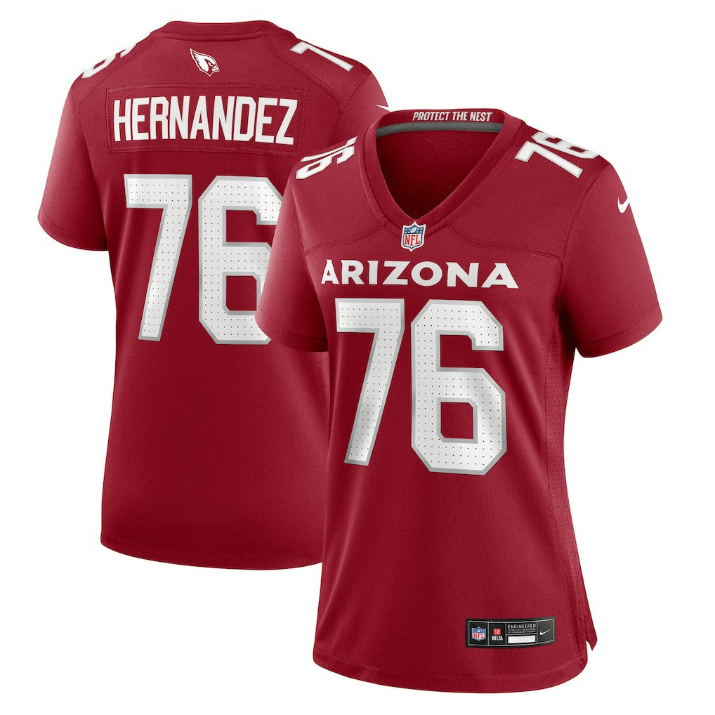 Arizona Cardinals Will Hernandez  Women's Game Jersey | NFL Sale