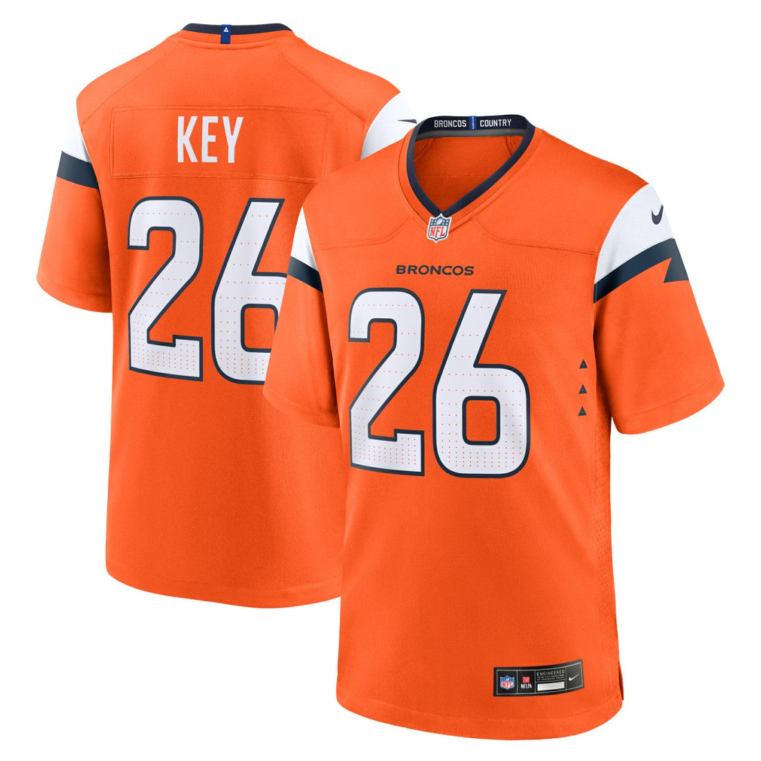 Denver Broncos Devon Key  Team Game Jersey | NFL Sale