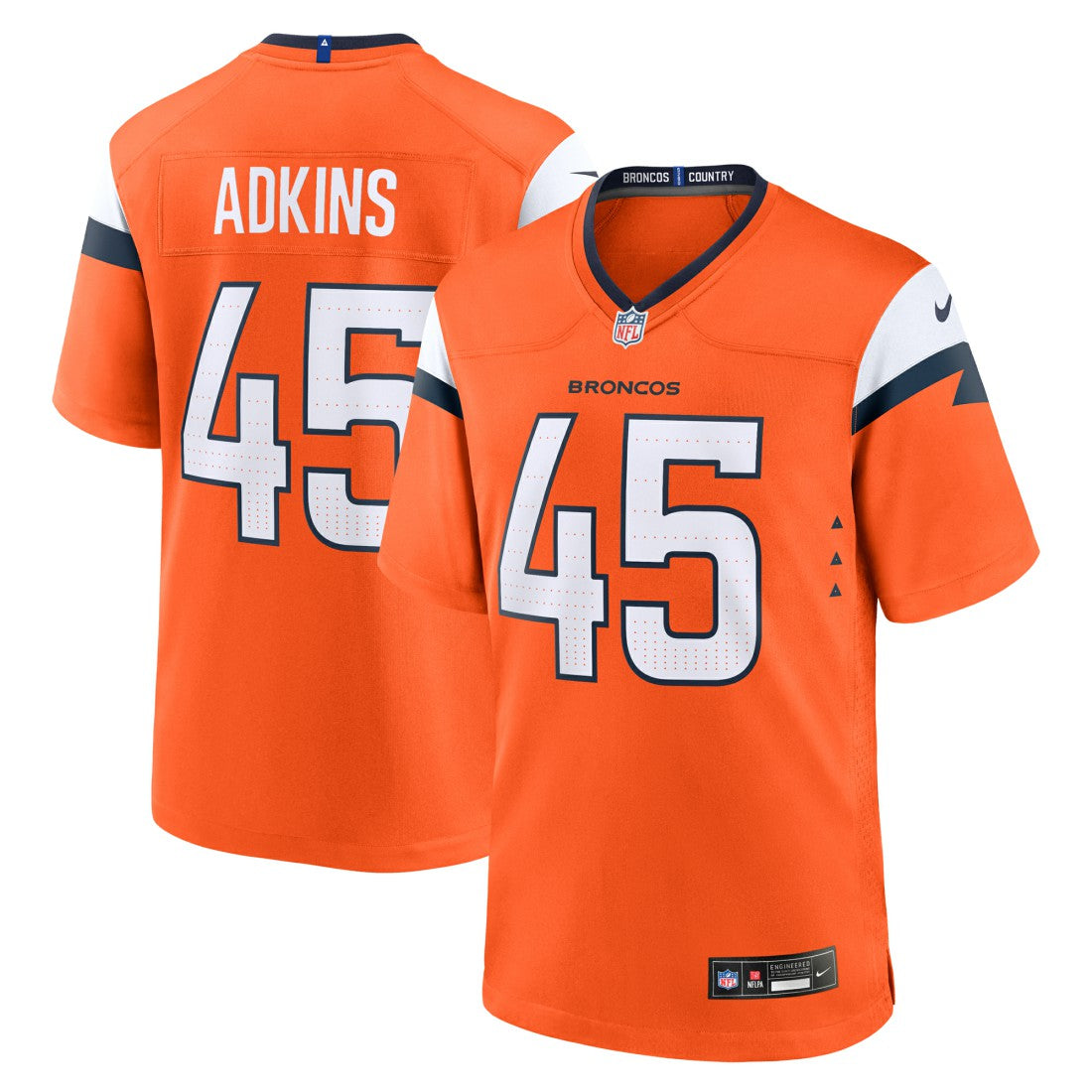 Denver Broncos Nate Adkins  Team Game Jersey | NFL Near me