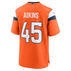 Denver Broncos Nate Adkins  Team Game Jersey | NFL Near me