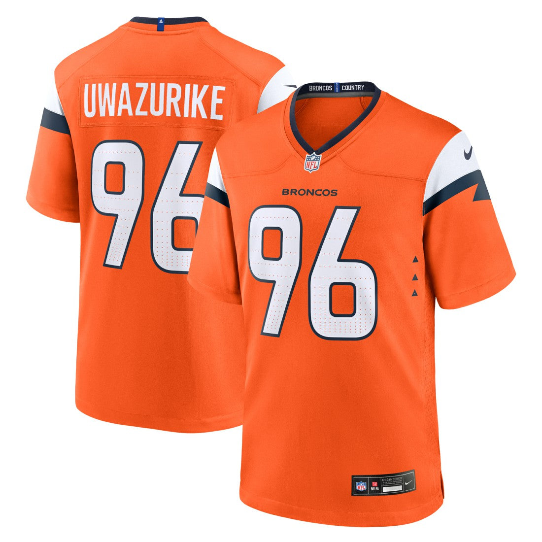 Denver Broncos Eyioma Uwazurike  Team Game Jersey | NFL Discount
