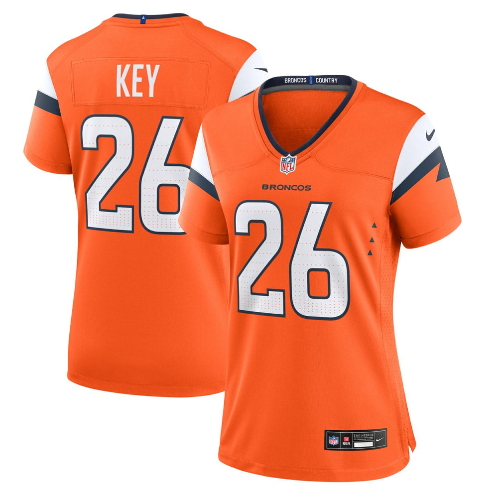 Denver Broncos Devon Key  Women's Team Game Jersey | NFL Discount