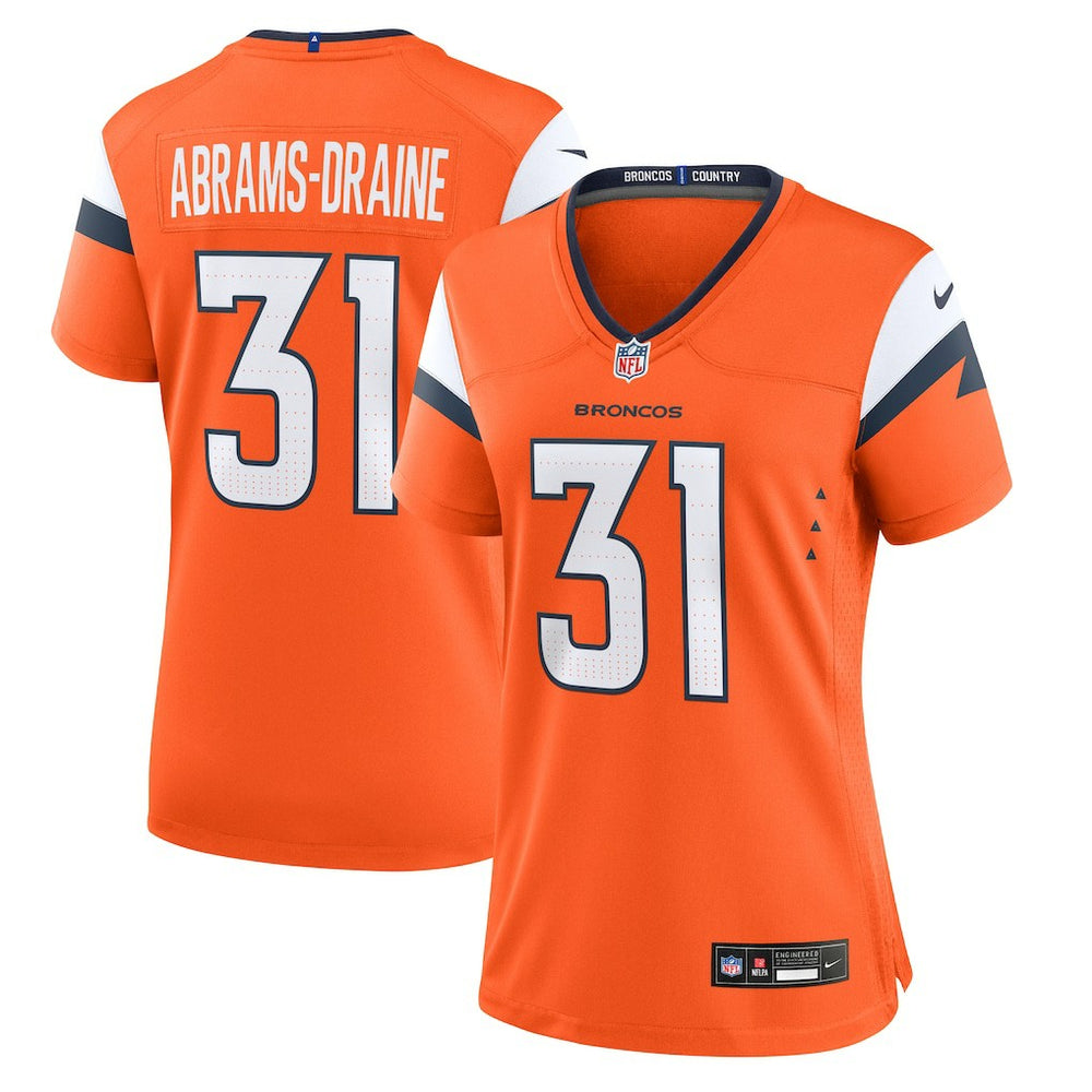 Denver Broncos Kris Abrams-Draine  Women's Team Game Jersey | NFL New