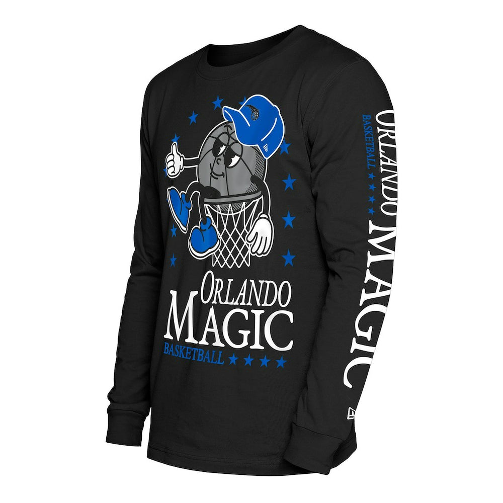 Black Orlando Magic Old School Sport Long Sleeve T-Shirt | NBA
