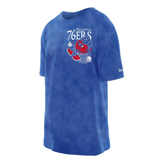 Royal Philadelphia 76ers Old School Sport Enzyme Wash Oversized T-Shirt | NBA