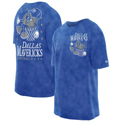 Blue Dallas Mavericks Old School Sport Enzyme Wash Oversized T-Shirt sale | NBA