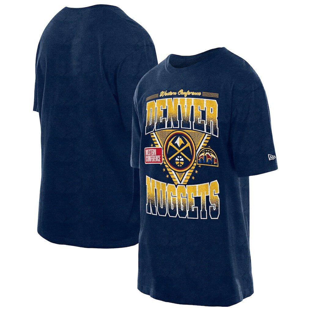 Navy Denver Nuggets Old School Sport Vintage Wash T-Shirt sale | NBA