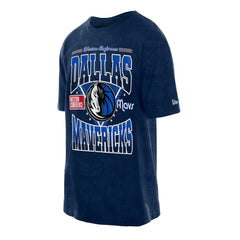 Navy Dallas Mavericks Boxy Old School Sport Vintage Wash T-Shirt sale | NBA