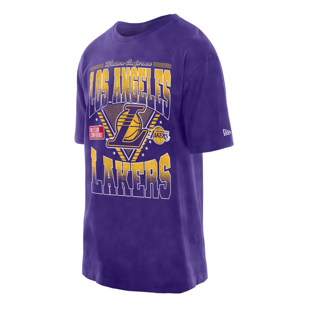 Purple Los Angeles Lakers Old School Sport Vintage Wash T-Shirt | NBA