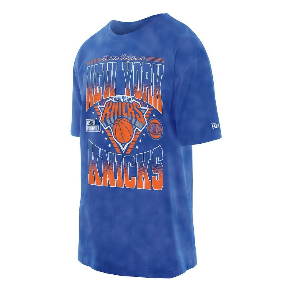 Blue New York Knicks Old School Sport Vintage Wash T-Shirt | NBA