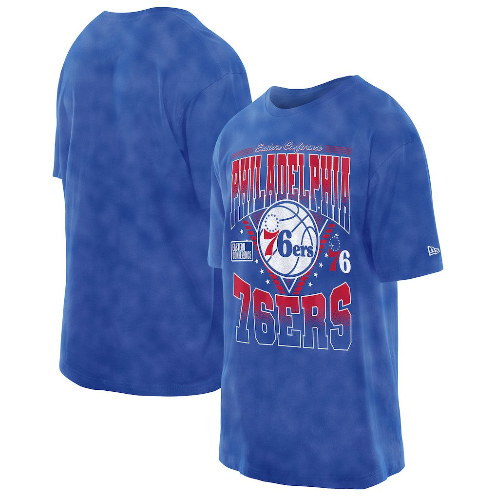 Royal Philadelphia 76ers Boxy Old School Sport Vintage Wash T-Shirt | NBA