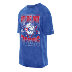 Royal Philadelphia 76ers Boxy Old School Sport Vintage Wash T-Shirt | NBA