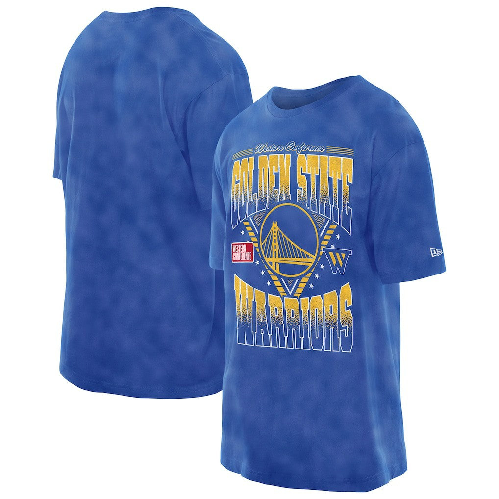 Royal Golden State Warriors Boxy Old School Sport Vintage Wash T-Shirt sale | NBA