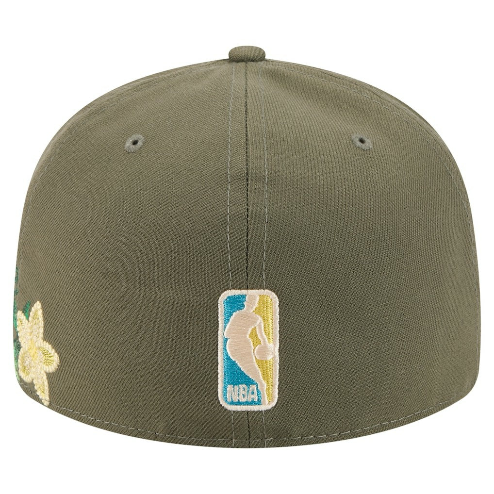 Olive Philadelphia 76ers Tonal Florals 59FIFTY Fitted Hat | NBA