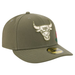 Olive Chicago Bulls Tonal Florals 59FIFTY Fitted Hat | NBA