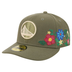 Olive Golden State Warriors Tonal Florals 59FIFTY Fitted Hat sale | NBA