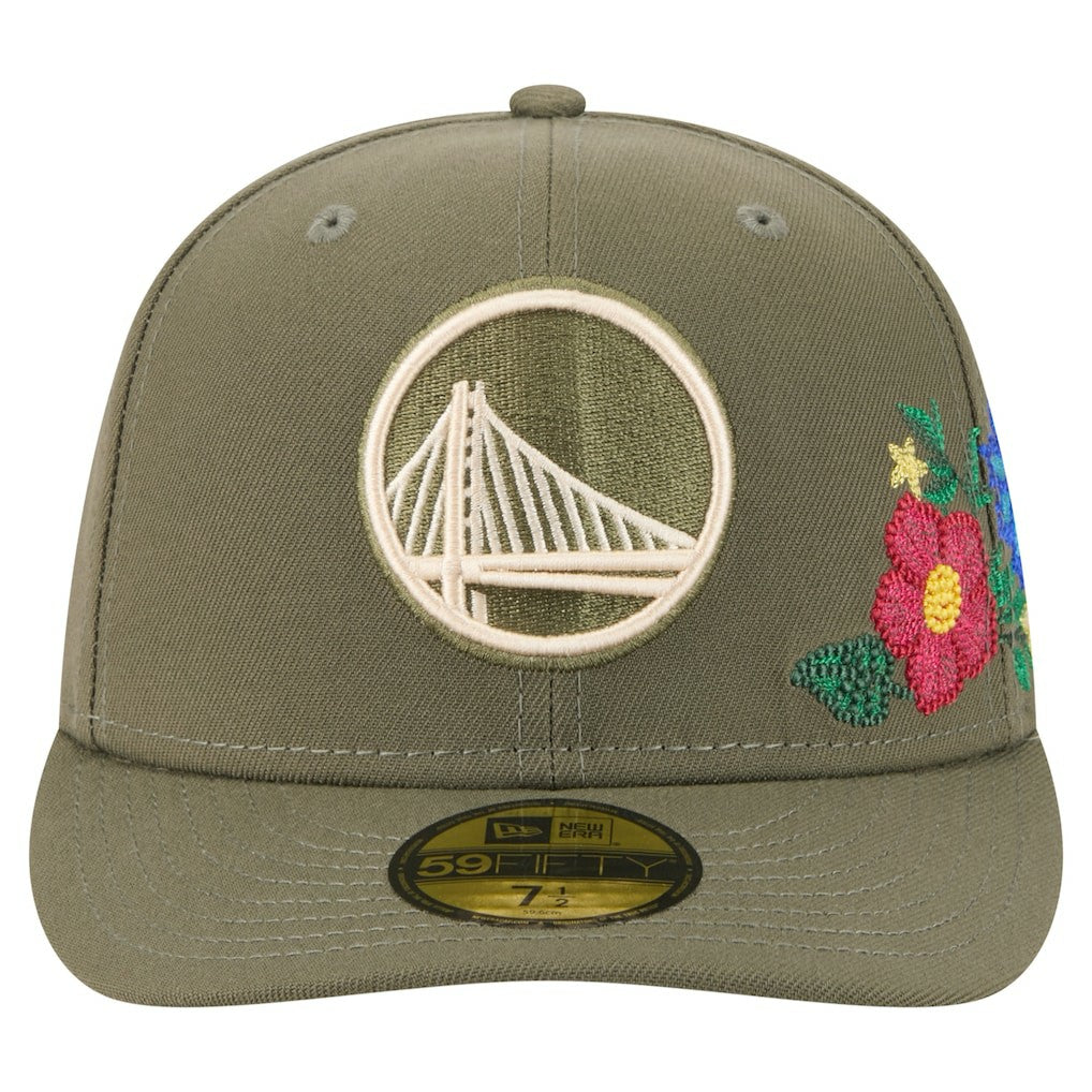 Olive Golden State Warriors Tonal Florals 59FIFTY Fitted Hat sale | NBA
