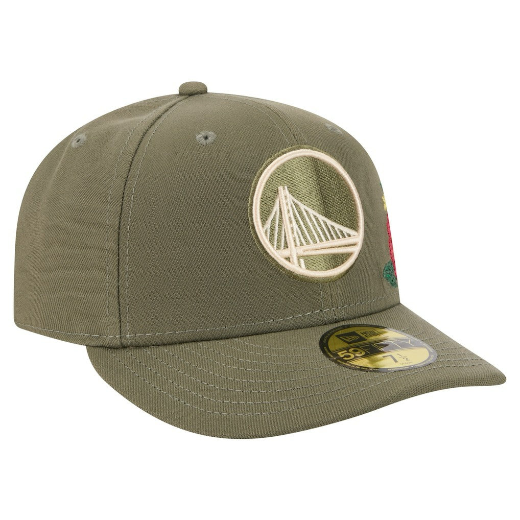 Olive Golden State Warriors Tonal Florals 59FIFTY Fitted Hat sale | NBA