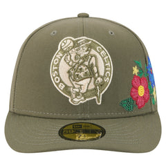 Olive Boston Celtics Tonal Florals 59FIFTY Fitted Hat | NBA