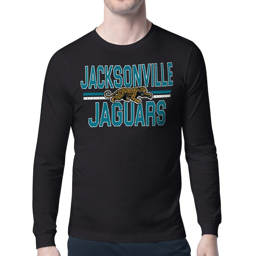 Jacksonville Jaguars Starter Mesh Look Retro Team Logo Long Sleeve T-Shirt | NFL Hot
