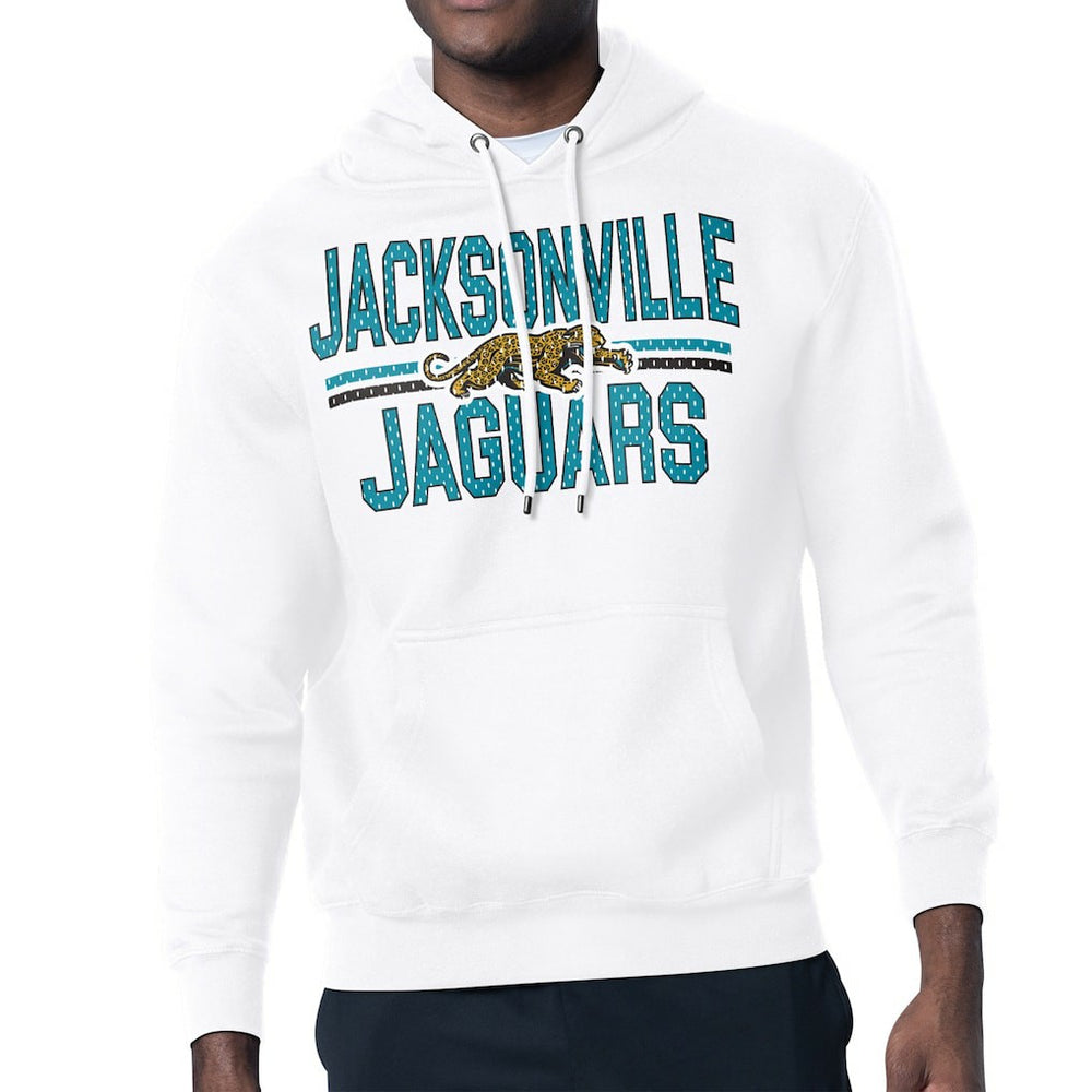 Jacksonville Jaguars Starter Mesh Look Retro Team Logo Pullover Hoodie | NFL Hot