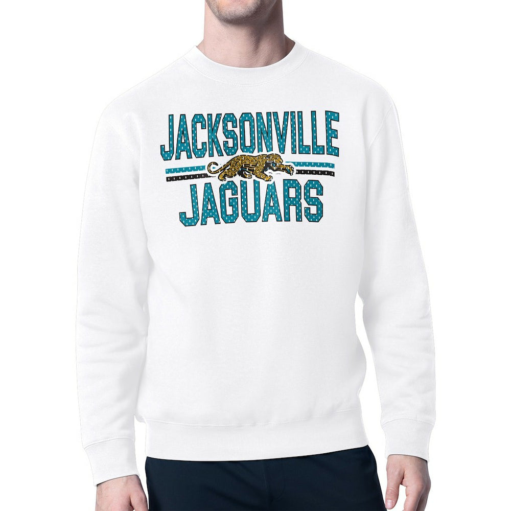 Jacksonville Jaguars Starter Mesh Look Retro Team Logo Pullover Sweatshirt | NFL Outlet