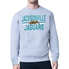 Jacksonville Jaguars Starter Mesh Look Retro Team Logo Pullover Sweatshirt | NFL New