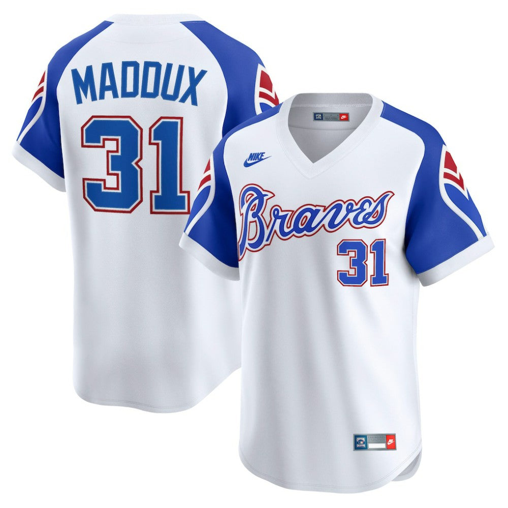 Greg Maddux Atlanta Braves Nike Throwback Cooperstown Collection Limited Jersey - MLB Jerseys