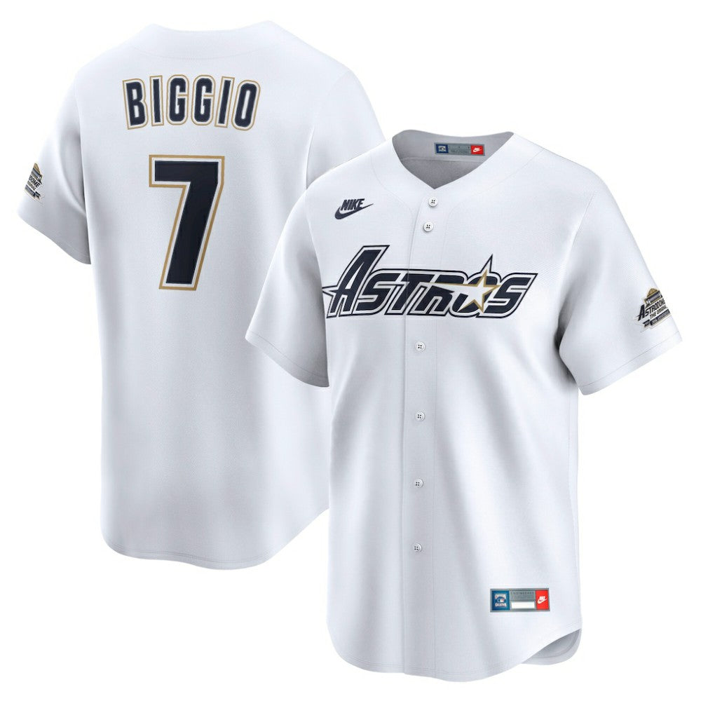 Craig Biggio Houston Astros Nike Throwback Cooperstown Collection Limited Jersey - MLB Jerseys