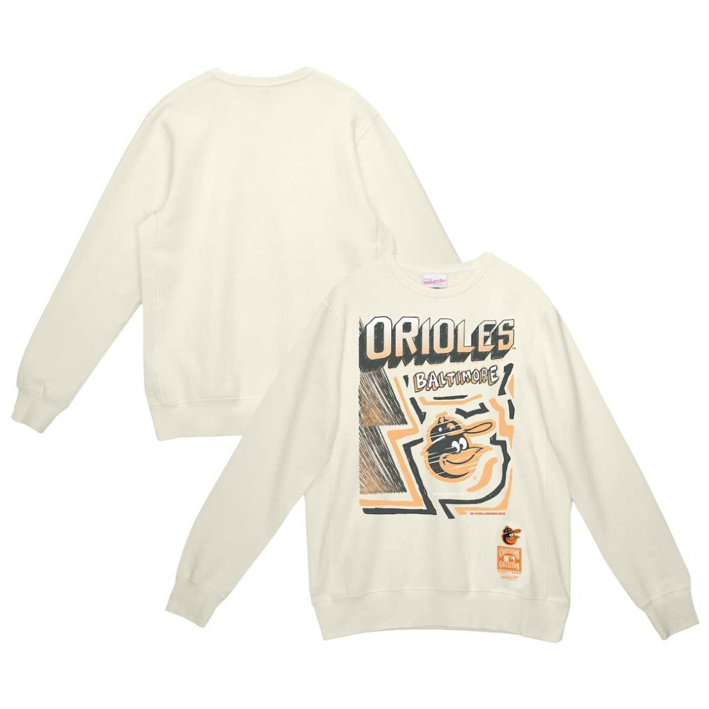 Baltimore Orioles Mitchell & Ness Sidewalk Sketch Pullover Hoodie - MLB Hoodies