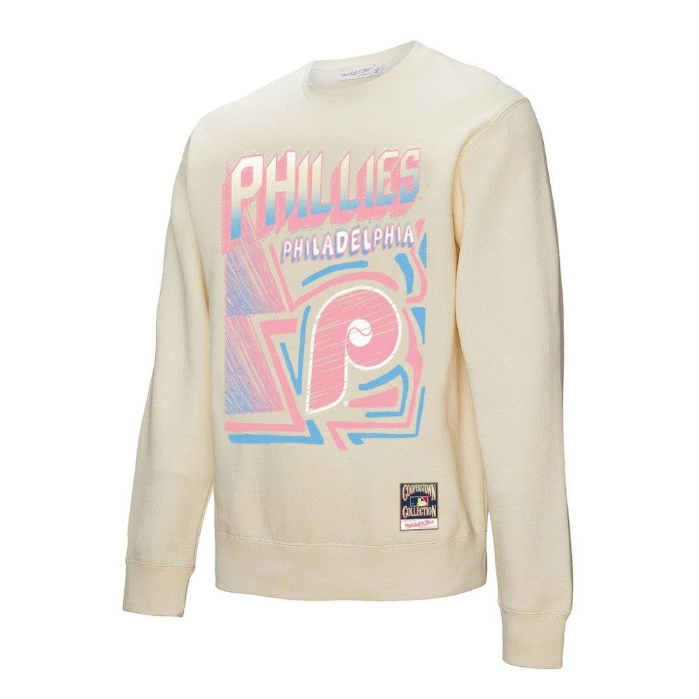 Philadelphia Phillies Mitchell & Ness Sidewalk Sketch Pullover Sweatshirt - MLB Pullover