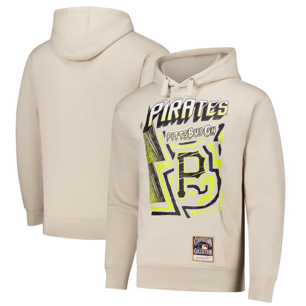Pittsburgh Pirates Mitchell & Ness Sidewalk Sketch Pullover Hoodie - MLB Hoodies