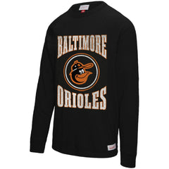 Baltimore Orioles Mitchell & Ness Arched Logo Slub Long Sleeve T-Shirt - MLB T-shirts