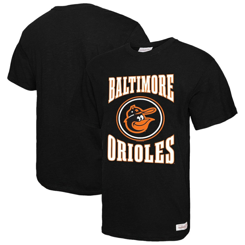 Baltimore Orioles Mitchell & Ness Arched Logo Slub T-Shirt - MLB T-shirts